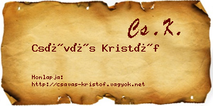 Csávás Kristóf névjegykártya